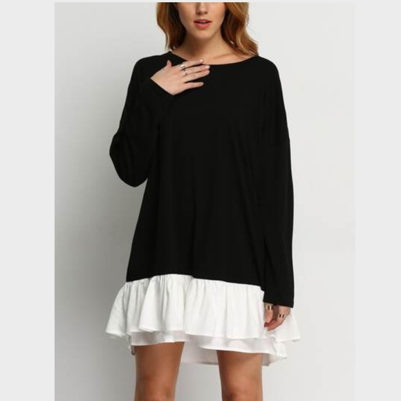 Oversized Long Sleeve T-shirt Dress - Picture 4 of 7